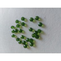 Бусины стеклянные, прозрачные, на леске "Rondelle" 10 мм зеленый, цена за 10 шт